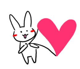 Heart rabbit. sticker #9852235
