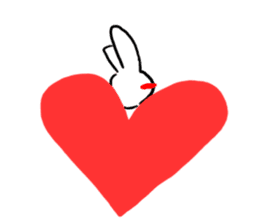 Heart rabbit. sticker #9852237