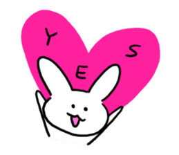Heart rabbit. sticker #9852239