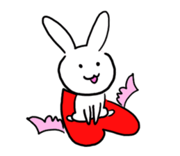 Heart rabbit. sticker #9852240