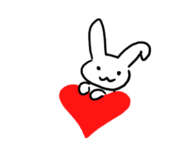 Heart rabbit. sticker #9852241