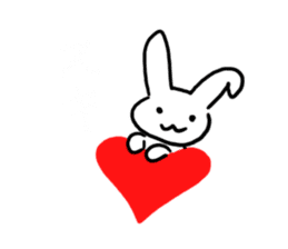 Heart rabbit. sticker #9852241
