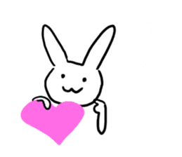 Heart rabbit. sticker #9852242