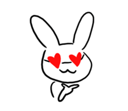 Heart rabbit. sticker #9852248