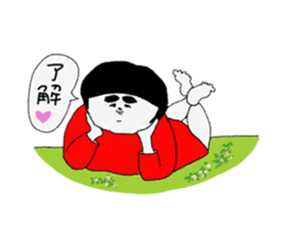 Girl of red dress Part4 sticker #9852496