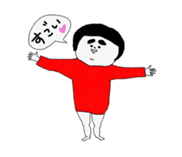 Girl of red dress Part4 sticker #9852514