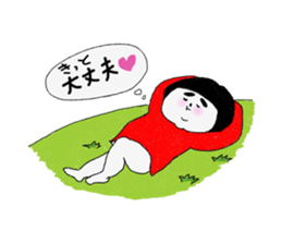 Girl of red dress Part4 sticker #9852526