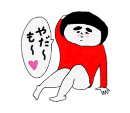 Girl of red dress Part4 sticker #9852532