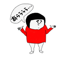 Girl of red dress Part4 sticker #9852535