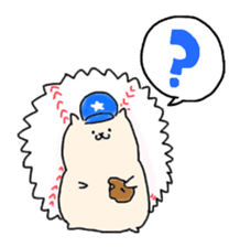 Baseball sheep and hedgehog second sticker #9853817