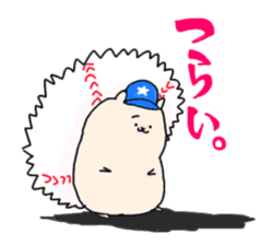 Baseball sheep and hedgehog second sticker #9853821