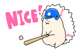 Baseball sheep and hedgehog second sticker #9853823