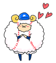 Baseball sheep and hedgehog second sticker #9853826