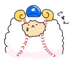 Baseball sheep and hedgehog second sticker #9853827