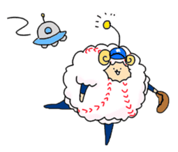 Baseball sheep and hedgehog second sticker #9853835