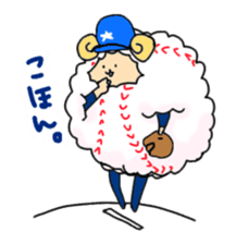 Baseball sheep and hedgehog second sticker #9853839