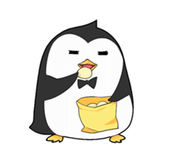 Lazy penguin sticker #9854185