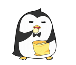 Lazy penguin sticker #9854185