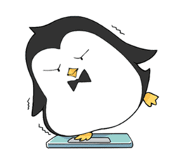 Lazy penguin sticker #9854187