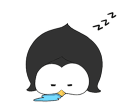 Lazy penguin sticker #9854193