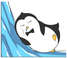 Lazy penguin sticker #9854194