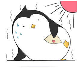 Lazy penguin sticker #9854201