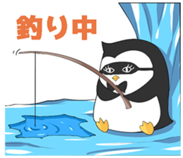 Lazy penguin sticker #9854204