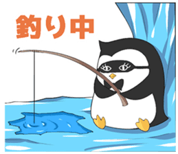 Lazy penguin sticker #9854204