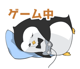 Lazy penguin sticker #9854212