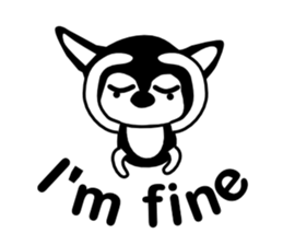 Kawaii dog,Dub talk in English sticker #9854301