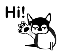 Kawaii dog,Dub talk in English sticker #9854327