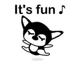 Kawaii dog,Dub talk in English sticker #9854331