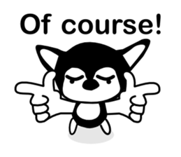 Kawaii dog,Dub talk in English sticker #9854333