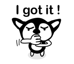 Kawaii dog,Dub talk in English sticker #9854334