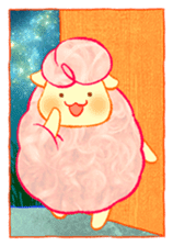 Cotton candy sheep sticker sticker #9854836
