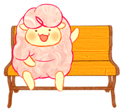 Cotton candy sheep sticker sticker #9854838