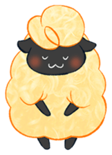 Cotton candy sheep sticker sticker #9854839