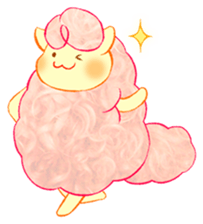 Cotton candy sheep sticker sticker #9854840