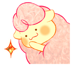 Cotton candy sheep sticker sticker #9854850