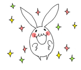 white rabbit ! sticker #9854859