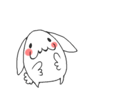 white rabbit ! sticker #9854860