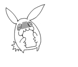 white rabbit ! sticker #9854863