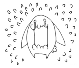 white rabbit ! sticker #9854867