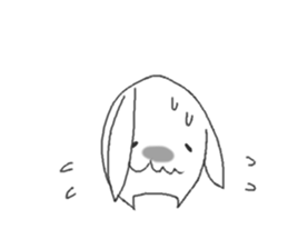 white rabbit ! sticker #9854868