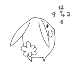 white rabbit ! sticker #9854873