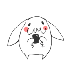 white rabbit ! sticker #9854874