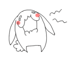 white rabbit ! sticker #9854879