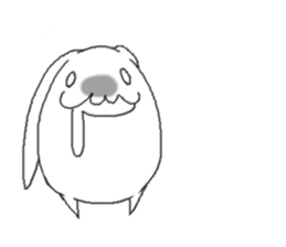 white rabbit ! sticker #9854882