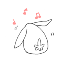 white rabbit ! sticker #9854885