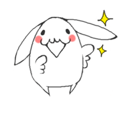 white rabbit ! sticker #9854888